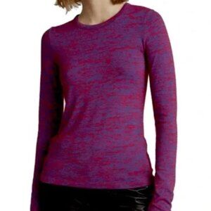 Rag & Bone. Red and Blue Space Dye Print Long Sleeve Shirt. Size M.